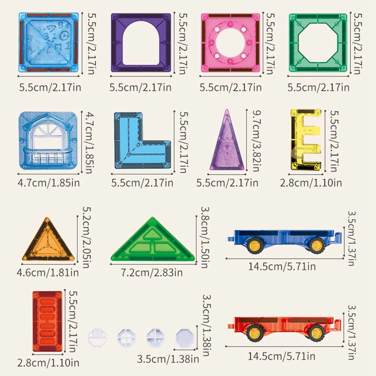 Magnetyczne klocki dla dzieci w wieku 3-5 4-8 lat, magnetyczne zabawki dla chłopców i dziewczynek w wieku 3 4 5 6 7 8+ lat, magnetyczne klocki konstrukcyjne dla przedszkolaków