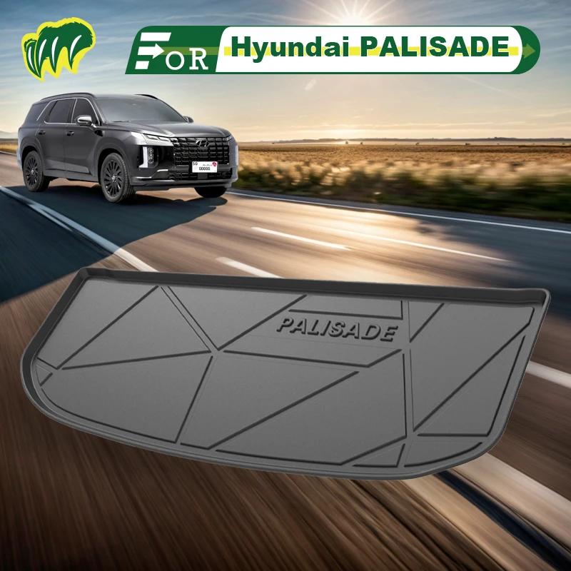 

For Hyundai PALISADE 2021 Custom Fit Car Trunk Mat All Season Cargo Mat 3D Shaped Laser Measured Trunk Liners