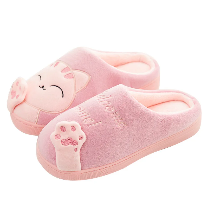 Women's Winter Home Slippers Cartoon Cat Shoes Soft Winter Warm Home Cotton Slippers Indoor Bedroom Couple Couple image 6