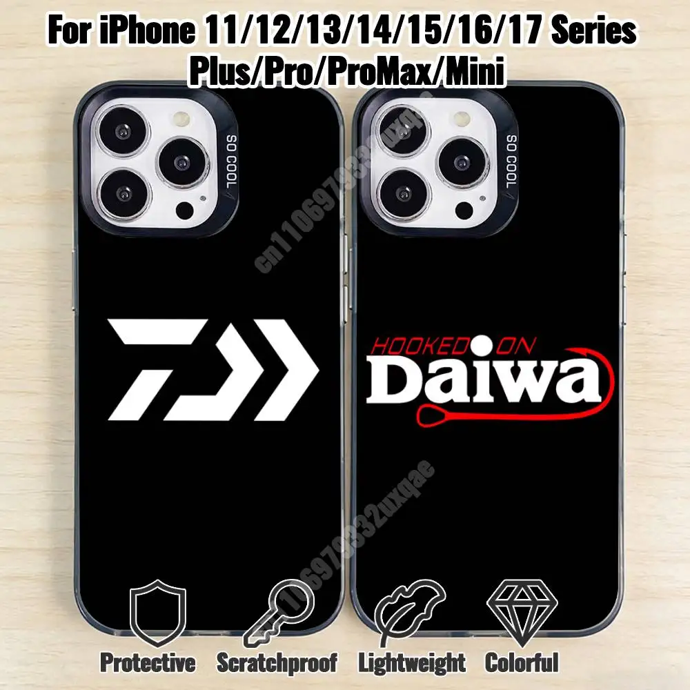 D-Daiwa Fishing Equipment Phone Case for iPhone 17 16 15 14 13 12 11 Pro Plus Max Mini X XS Air Stylish Cover