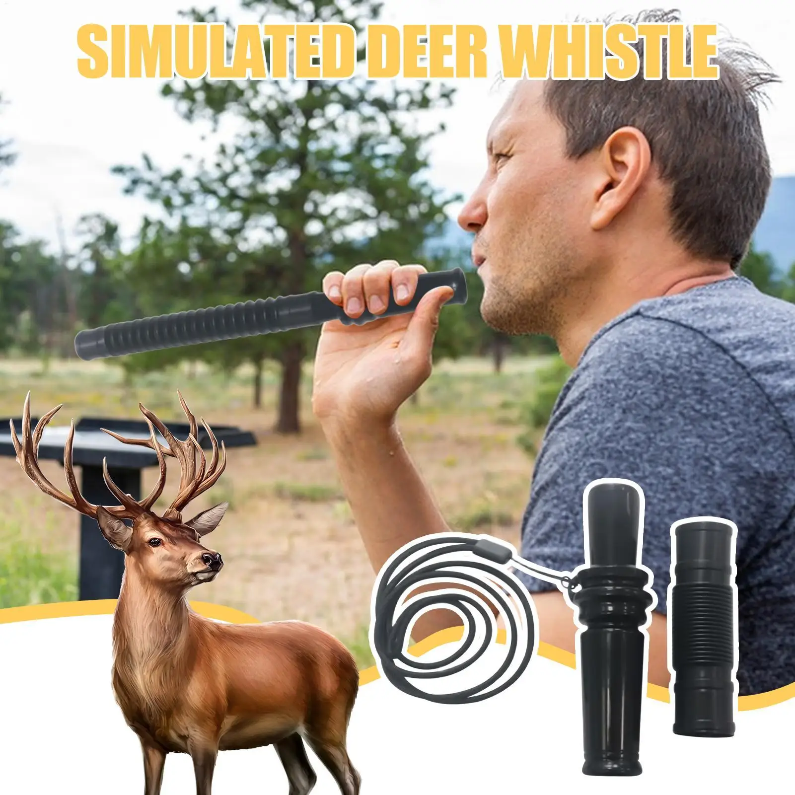 Hunting Gear Deer Calls Deer Grunt Call Hunting Accessories and Gear Portable Hunters Lures with Realistic Vocalizations