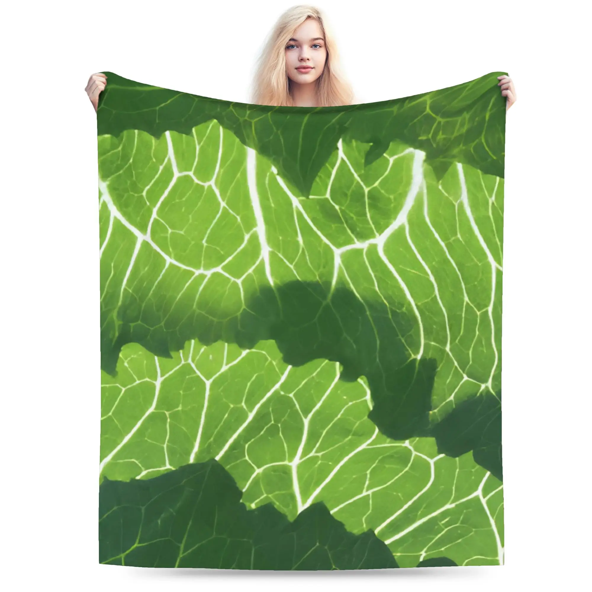 Comfortable Cabbage  Blanket Merch Sofa Decorative  Blanket Throw Soft Fleece for Bedroom