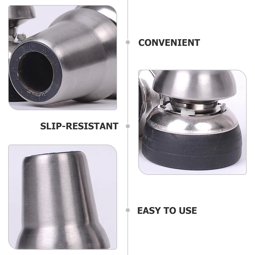 

Slip-Resistant Crutch Tips Stainless Steel Cane Tips Replacement Non-Slip Walking Pole Foot Covers Walking Stick Ends