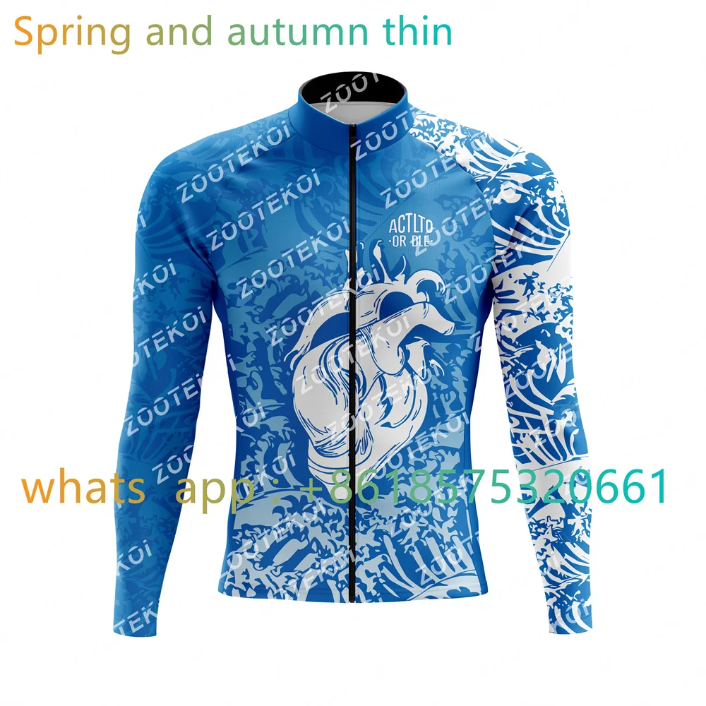 

New Long Sleeves Cycling Jersey Ropa Ciclismo Cycling Racing Top Cycling Clothes Maillot Spring Mtb Bicycle Breathable Wear Coat