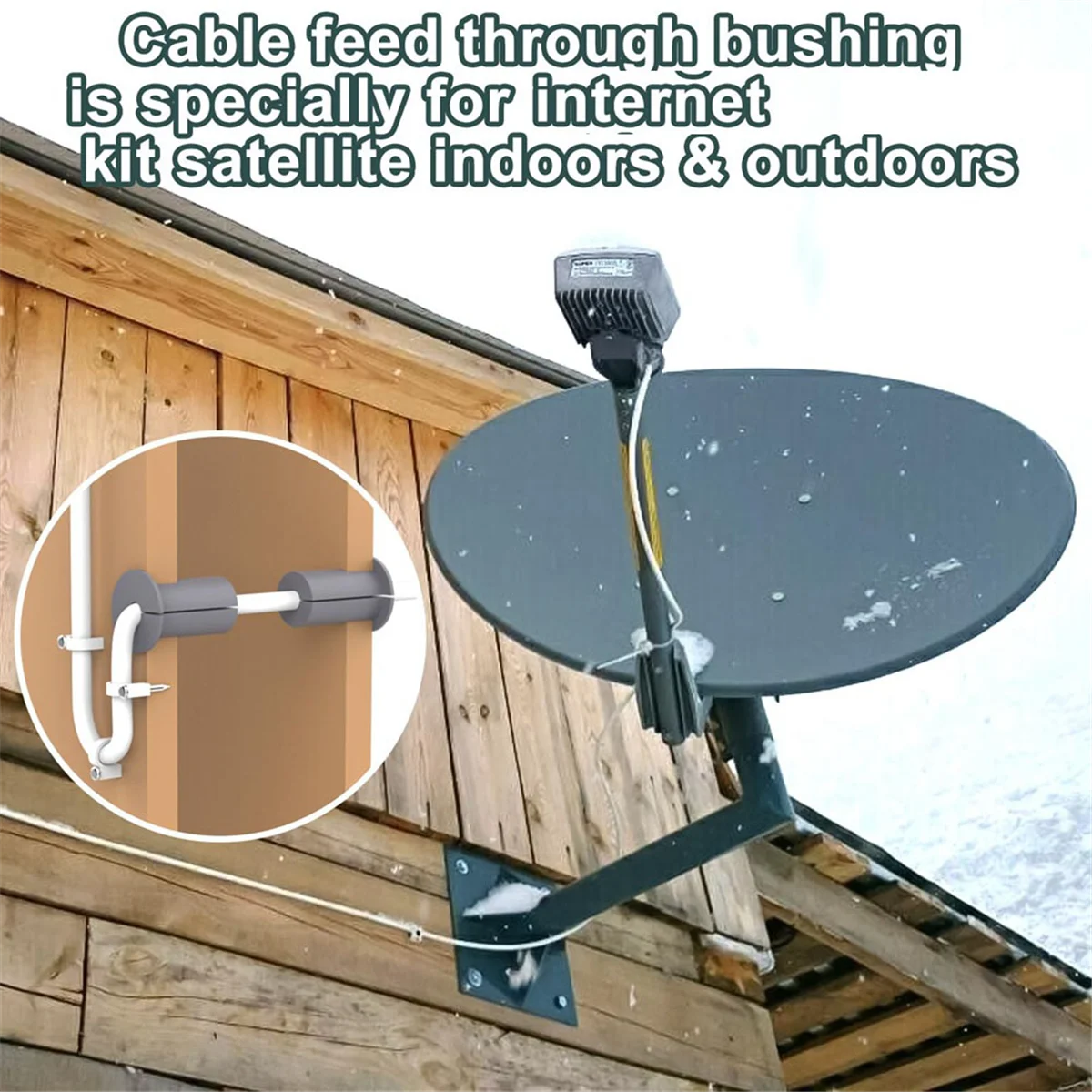 ABBO-2PCS Wall Grommets for Starlink Cable, for Streaming Organizing Protecting Cords, for 1Inch Hole Routing Kit