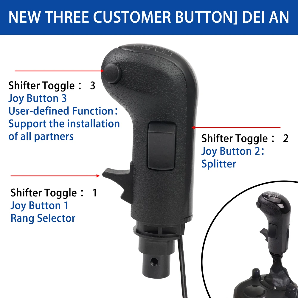 شاحنة محاكاة الكمبيوتر USB مقبض ناقل الحركة ل Logitech G29 G27 G25 G923 Thrustmaster TH8A عالية منخفضة والعتاد شيفتر المقبض ل ATS ETS2 #4