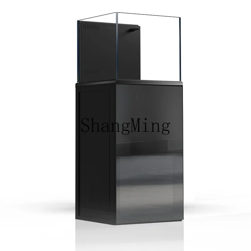 

FG fish tank living room bottom filter oxygen filter system complete set of extremely narrow side overflow ultra-white square