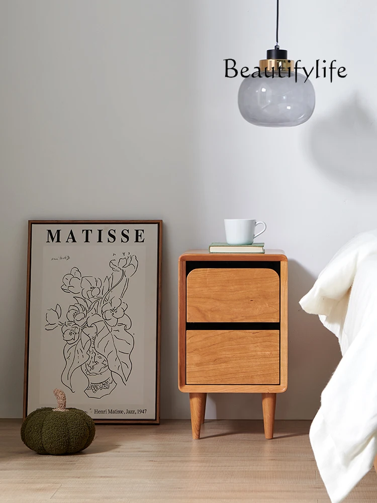 

Bedside Table Nordic Solid Wood Bedroom Bedside Cabinet Home Bed Head Small Apartment Locker