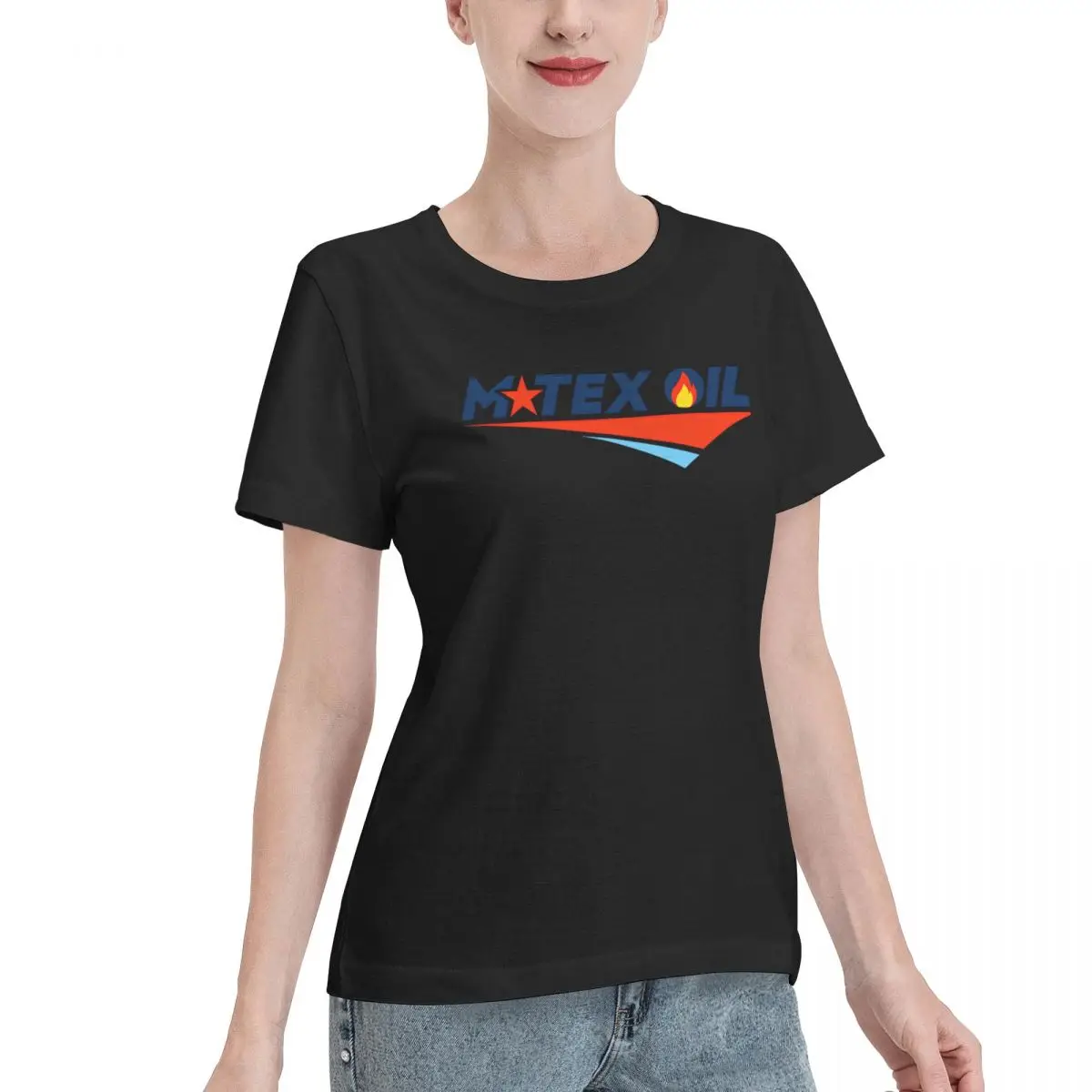 Limited Offer MTEX Oil Logo Women's T-shirt School Wear Outdoor Casual Top