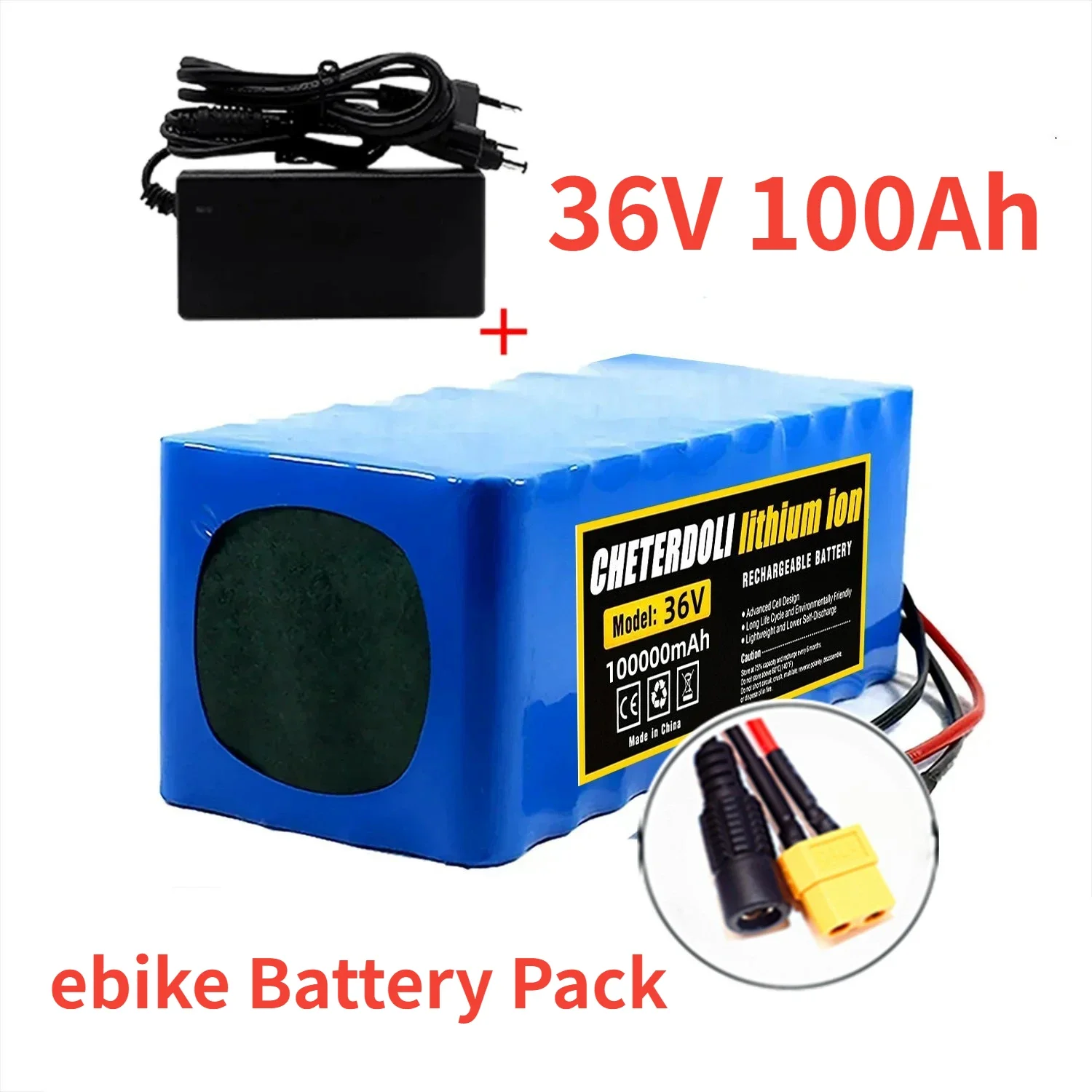 

36V 100Ah ebike Battery Pack 18650 Li-ion Batteries 10S4P 350W 500W 750W 1000WFor High Power Electric Scooter Motorcycle Scooter