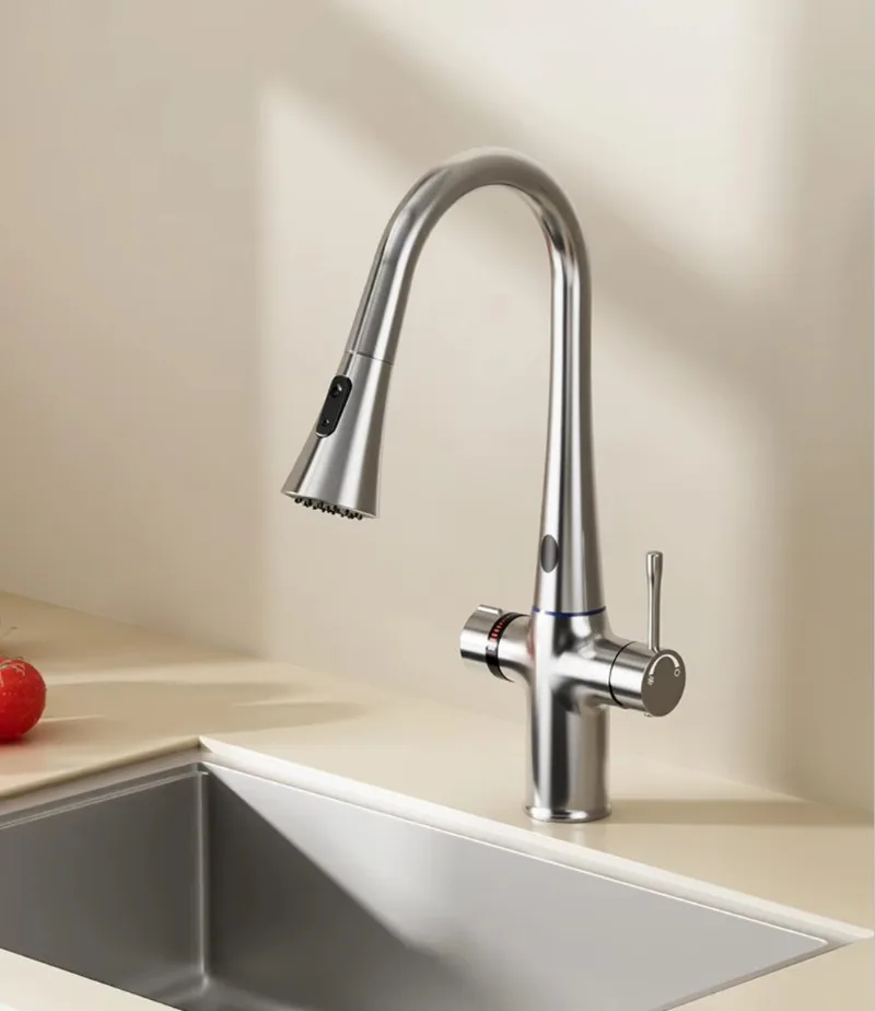 

ZC1- Kitchen faucet dual-mode sink faucet, brass body, suitable for non-contact faucets in smart home cold and hot water supply