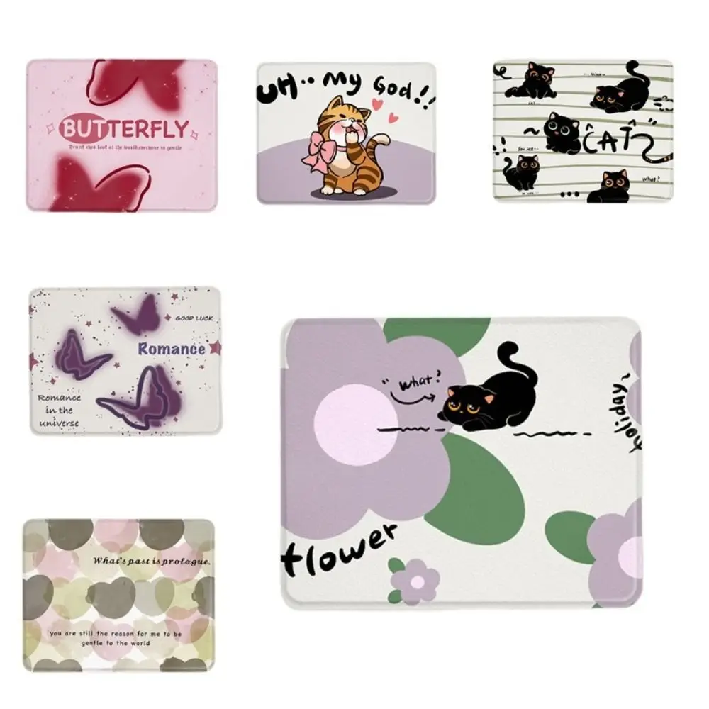 Trendy Premium Textured Mouse Pad Rubber Bas 245*195mm Mousepad Non-Slip Butterfly Kitten Print Mouse Mat for Laptop Computer