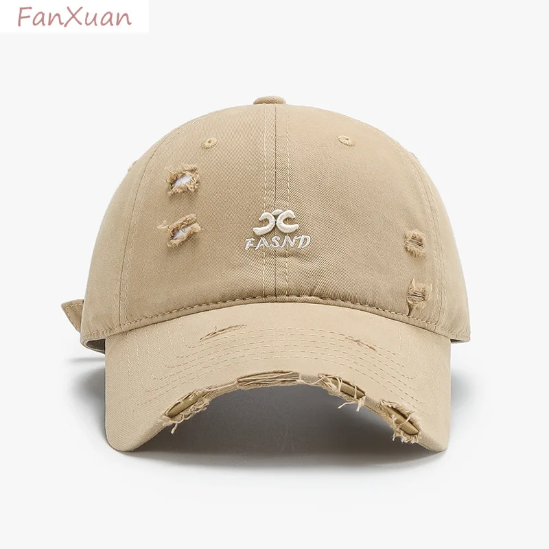 Washed Cotton Unstructured Baseball Cap CC Style Embroidered Distressed Unisex Dad Hat