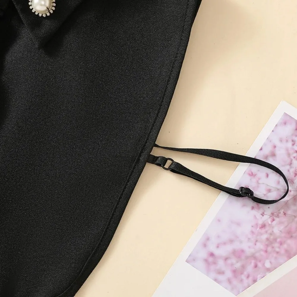 ياقة شيفون مزيفة مطرزة بالخرز ، ديكور متعدد الاستخدامات ، سترة بلوزة ، أطواق مزيفة ، أطواق قابلة للفصل ، جديدة