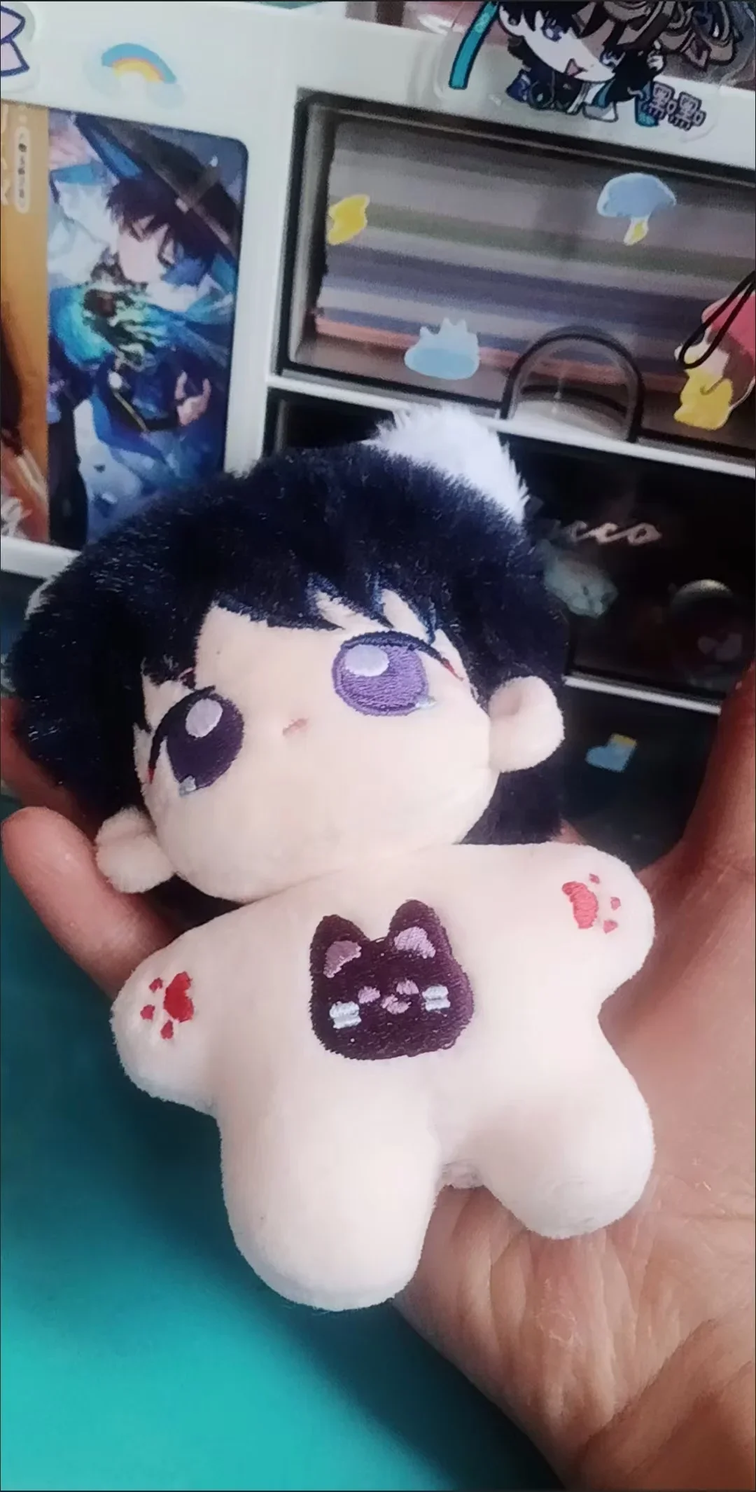 Game Cosplay Wanderer Kabukimono Balladeer Kunikuzushi Hat Guy 10cm Doll Backpack Plush Pendant Birthday Gift