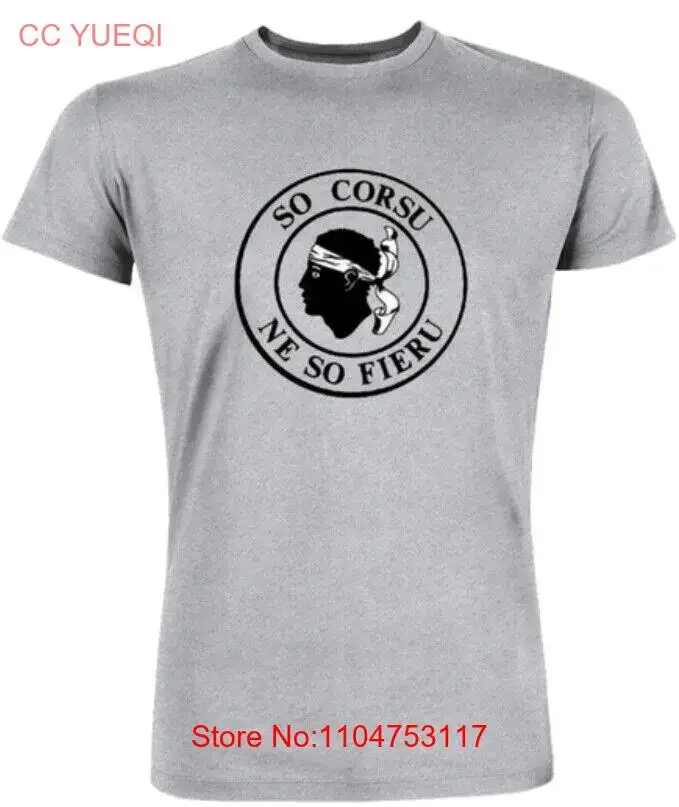 CAMISETA so corsu corsica HEAD MOORISH TEE BASTIA AJACCIO FLAG vintage Lavado moda Ligeramente gráfico Transpirable