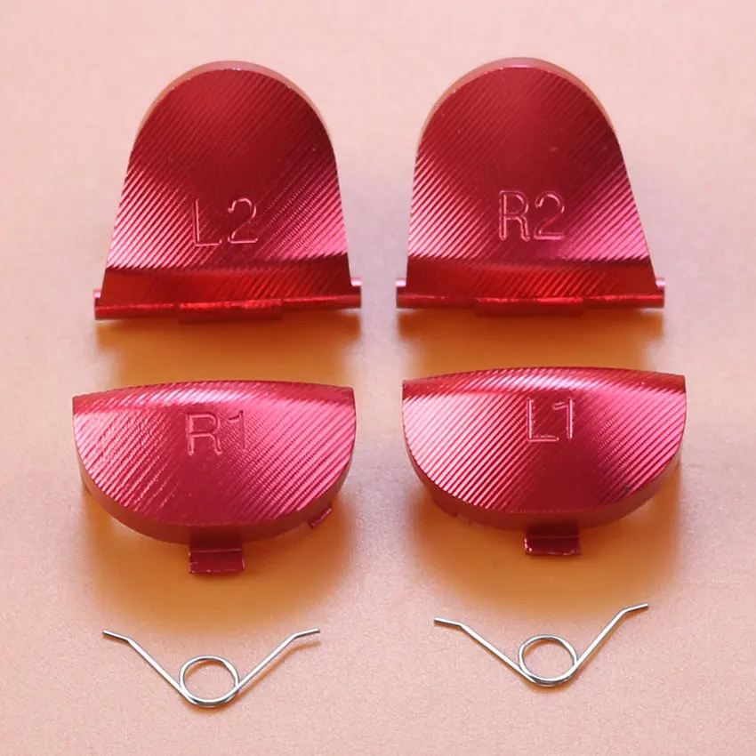 Цветная алюминиевая металлическая кнопка-триггер JCD R1 L1 R2 L2 для PS4 2,0 JDM-001 JDM-011, аксессуары для игровых контроллеров