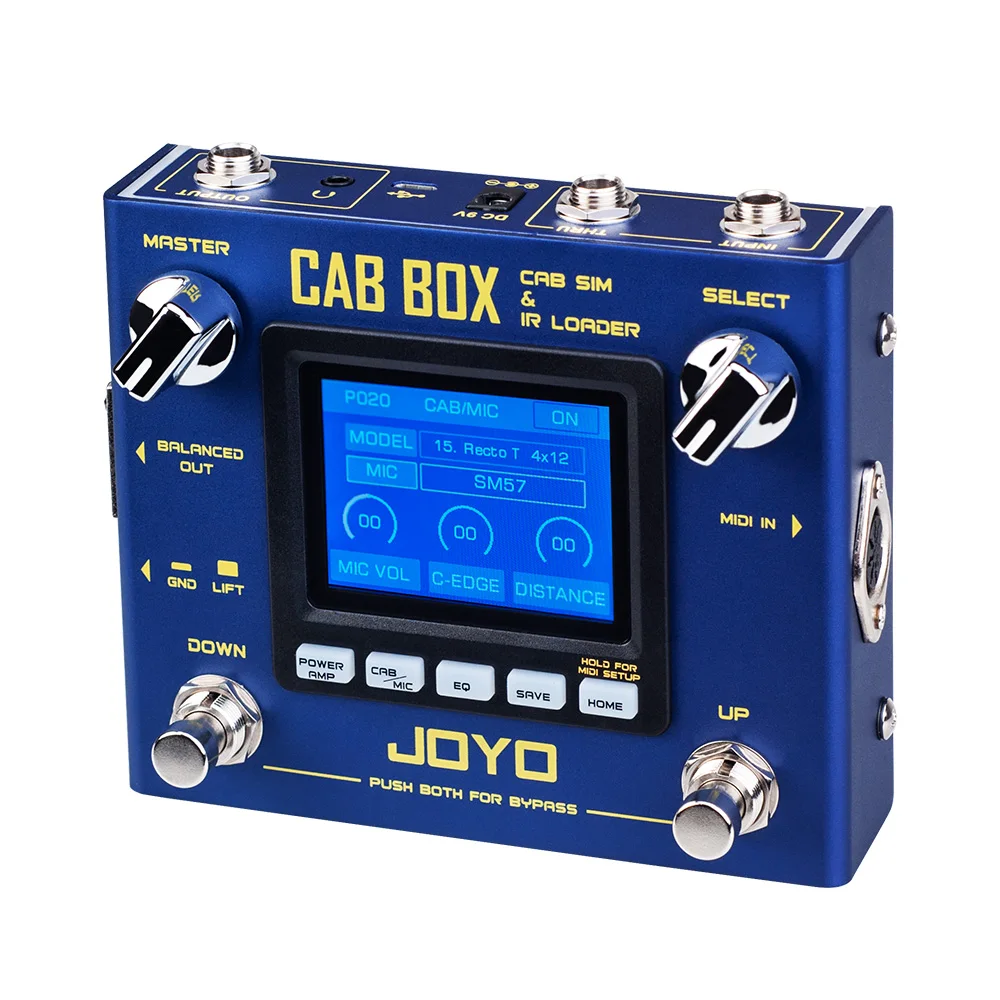 JOYO R-08 CAB BOX Cabinet Modeling Pedal 4 Tube Power Amp Simulation 11 Classic Microphone & 20 Cabinet Model Guitar Pedal