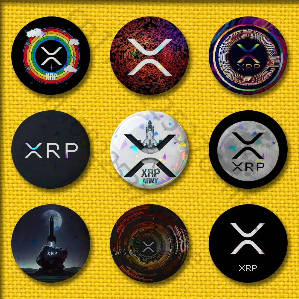 

Xrp Ripple Crypto Digital Currency Badges 75mm 25mm 44mm 32mm 58mm Round Pin Brooch Souvenir Clothes Cosplay Gift Accessories