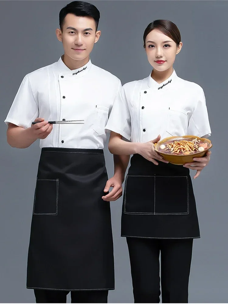 خدمة الطعام كوك معطف مطعم فندق المطبخ ملابس العمل النادل موحدة الرجال النساء مخبز السوشي الشيف موحدة المعجنات سترة