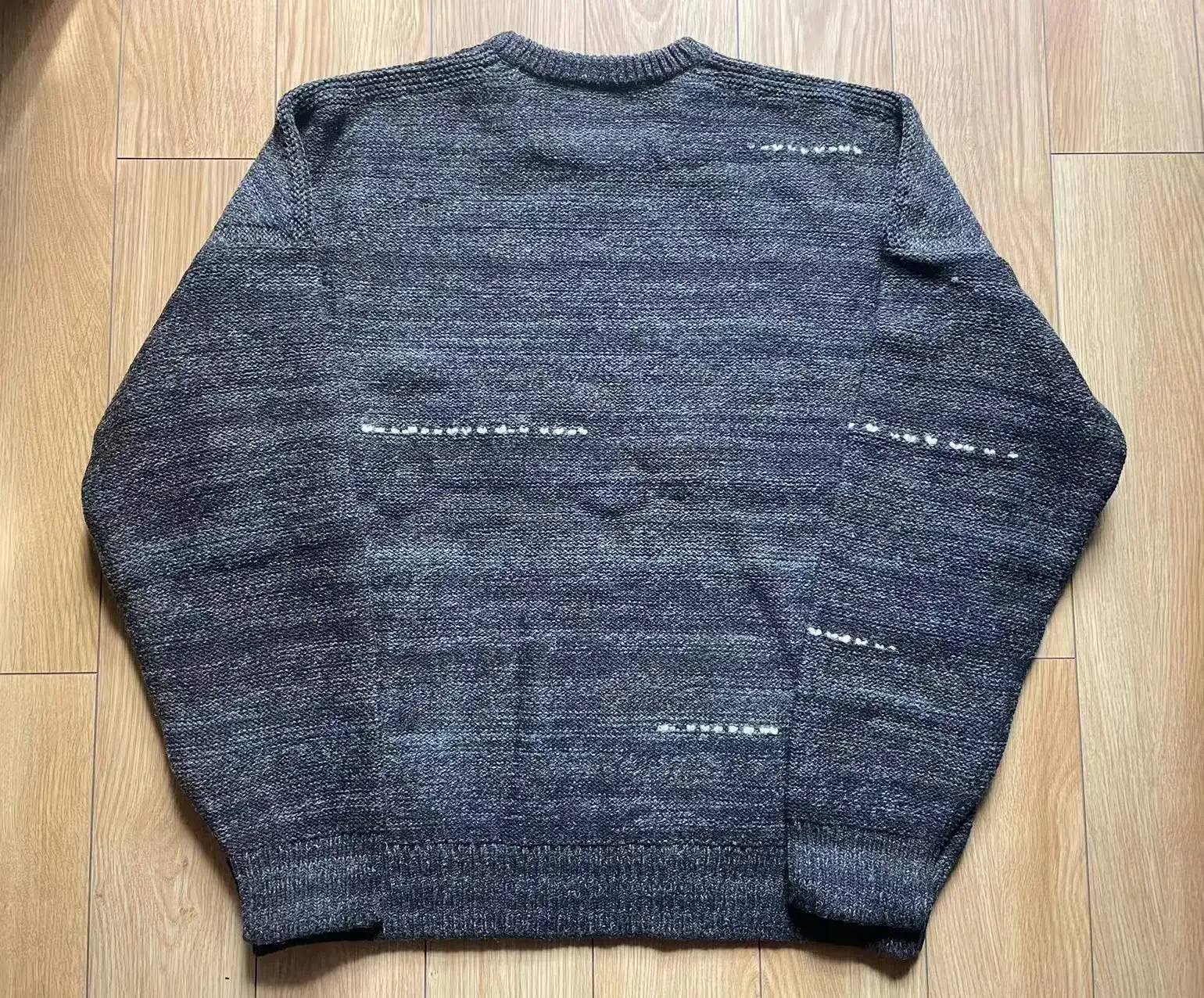 VISVIM WMV AMPLUS KNIT L/S سترة محبوكة من مزيج الصوف المتدرج 22SS