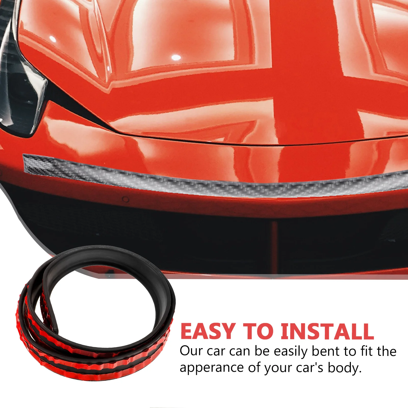 

Universal Car Rear 3D Tail Wing Decor Roof Spoiler Easy Install No Drilling Resin Fiber Durable Vehicle Rear WingSpoilers For