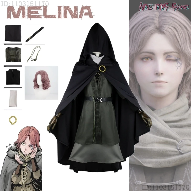 

The Old Man Circle Game Mysterious Witch Melinaaa With Chestnut Curls And Heterochromatic Eyes Cosplay Costume Game Full Of Suit