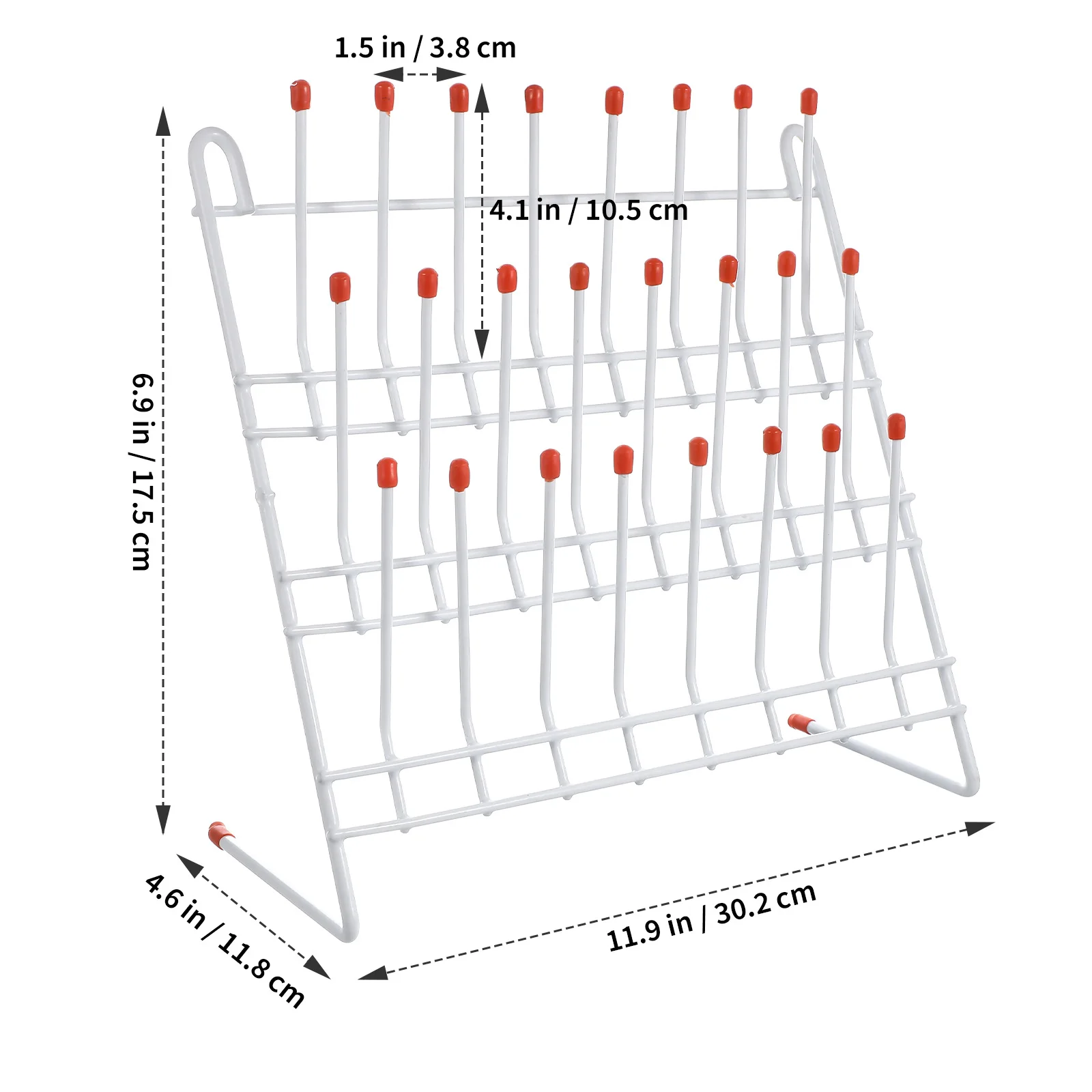 Laboratory Tube Drying RackLab Drying Rack 24 Pegs Lab Glassware Rack Wire Glassware Drying Rack Wall Mount Freestanding Lab