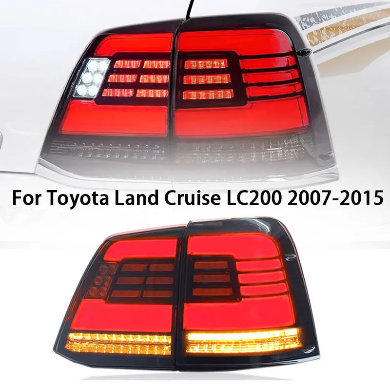 

Автомобильный задний фонарь для Toyota Land Cruiser LC100 LC200 2002-2021LED DRL ходовой сигнал поворота, стоп-сигнал, автомобильные аксессуары