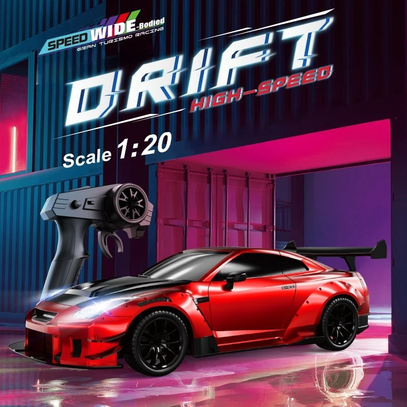 Samochód wyścigowy zdalnie sterowany 20RC, napęd na cztery koła, drift, akrobacje, szybki samochód z światłami, zabawka dla chłopca, model symulacyjny, prezent urodzinowy.