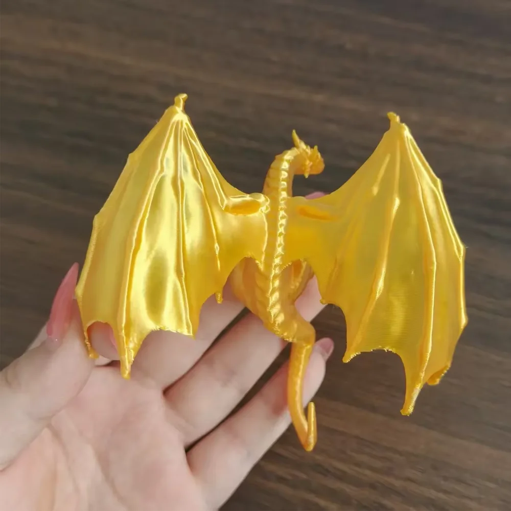 3D Printed Fantasy Climbing Dragon Figurine Dragon Monitor Desk Edge Ornaments Computer Screen Decor Sculpture Decorations Gifts