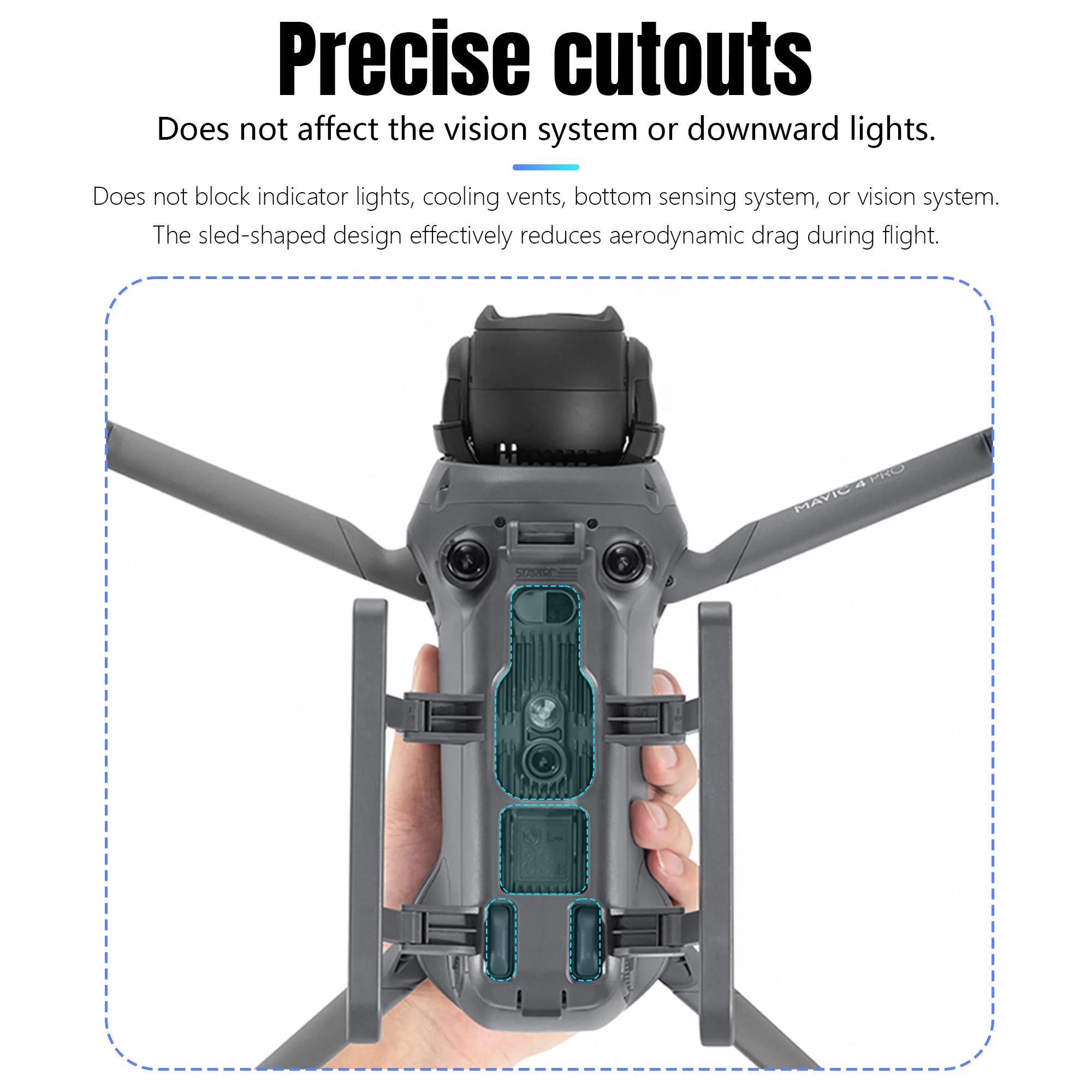 STARTRC Trem de pouso para DJI Mavic 4 Pro Drone Protetor de lente Estendido 30mm Suporte Pernas Skid de pouso para Mavic 4 Pro Acessório