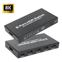8K HDMI Switch 3x1 5x1 8K@60Hz 4K@120Hz HDMI 2.1 Switcher Selector Box 5 in 1 out with IR Remote HDR HDCP2.3 for Xbox PS4 PC TV