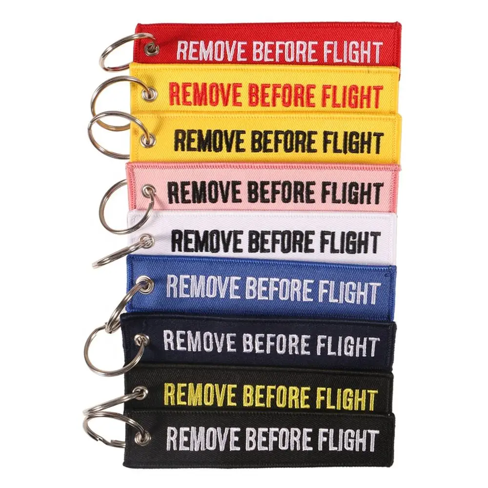 Custom Embroidered Keychain with Logo - Ribbon Keyring for Motorcycle/Car Double-Sided Embroidery Keychain Men and Women Styles