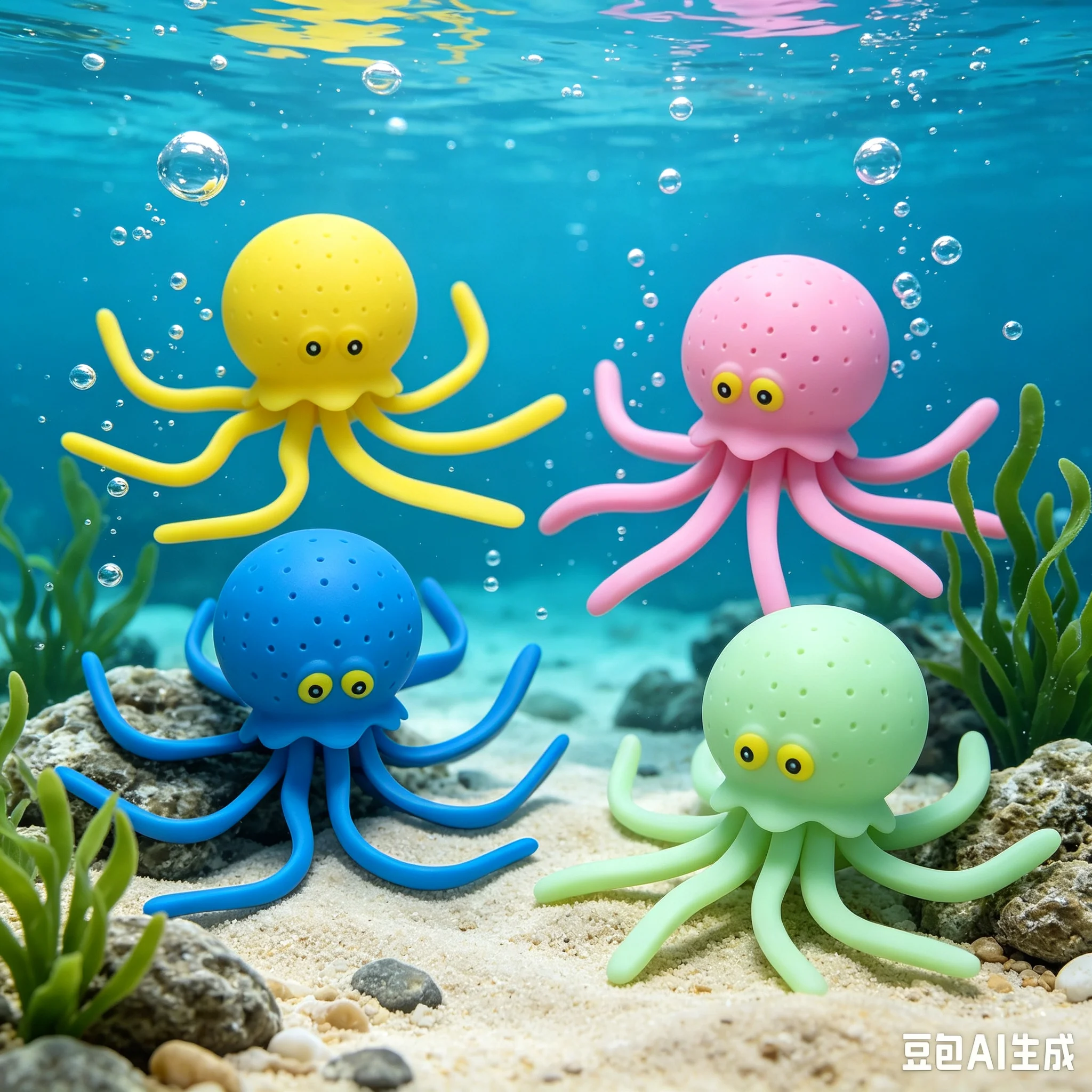 

1/4pc Baby Bath Toys Sponge Water Absorbing Octopus Squeezing Stress Relief Toy Summer Swimming Play Water Bath Toy for Children