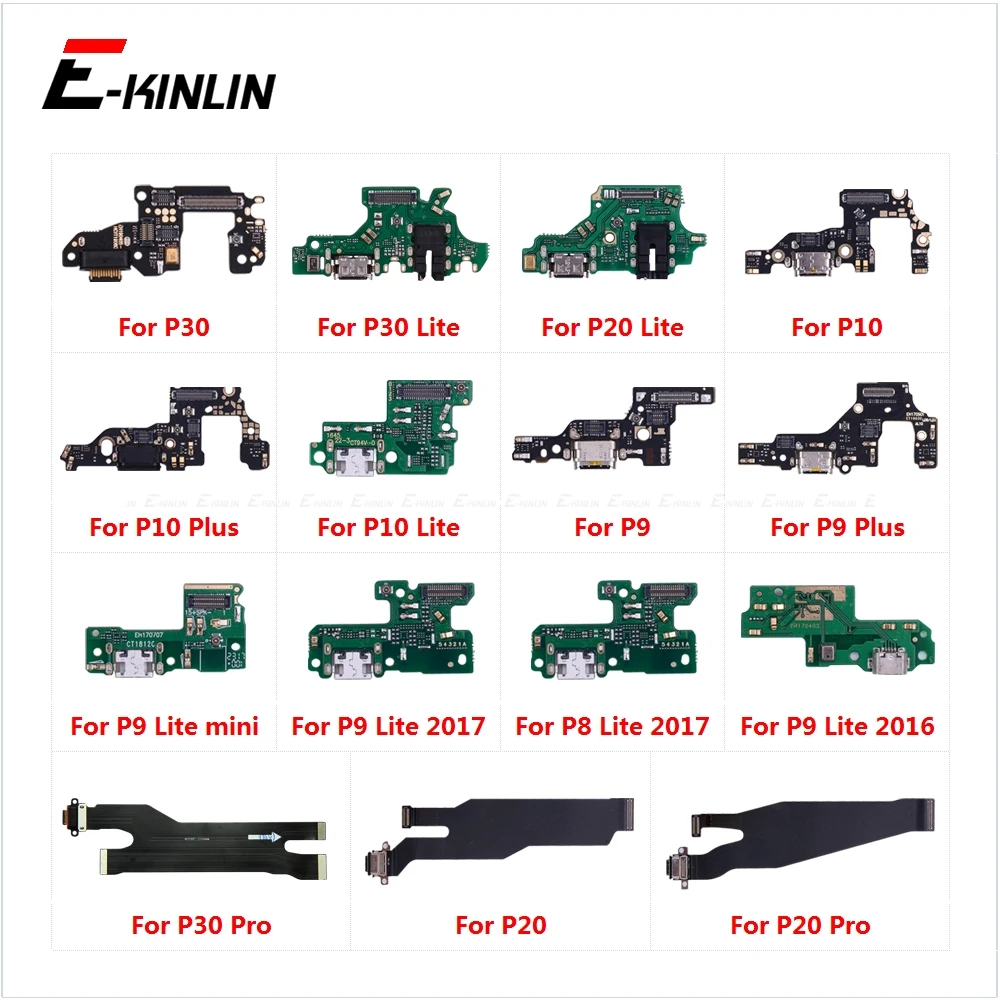 Power Charger Dock USB Charging Port Plug Board Microphone Mic Flex Cable For HuaWei P30 P20 Pro P10 P9 Plus Mini P8 Lite 2017