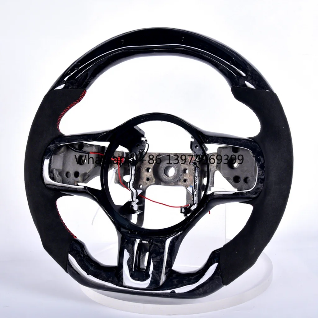 Custom Forged Carbon Fiber LED Racing Display Steering Wheel for Mitsubishi EVO