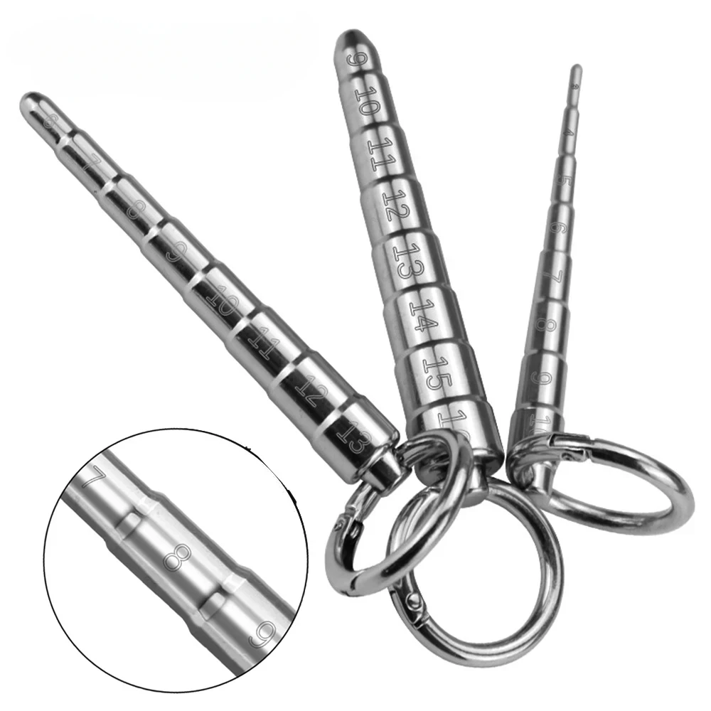 Male Stainless Steel Urethral Plug Urethral Dil Sounding Penis Plug Urethra Stimulate Dilator Masturbation Rod Sex Toys For Men