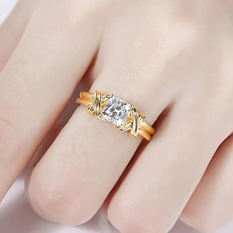 Women's Modern Fashion Cross Shape Statement Ring, Gift