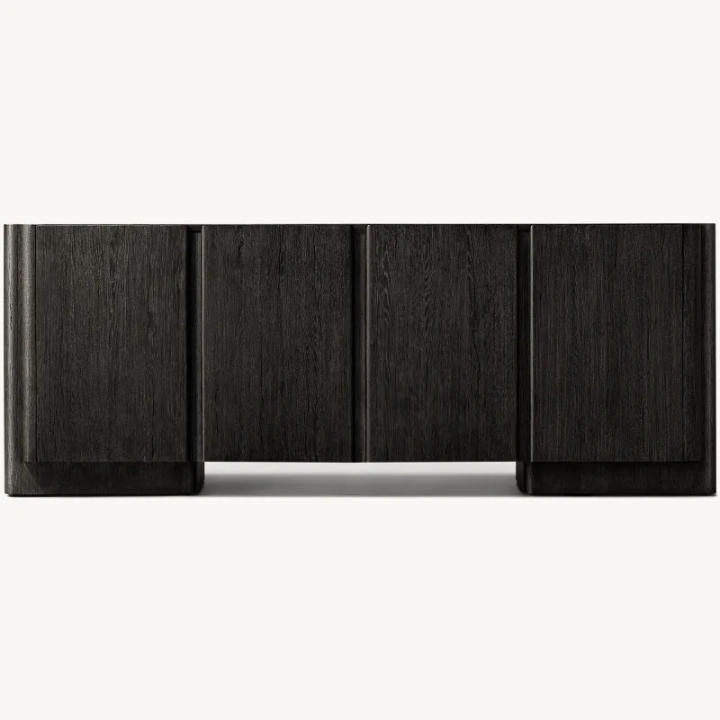 

Light luxury simple solid wood sideboard living room tea entrance entrance storage cabinet