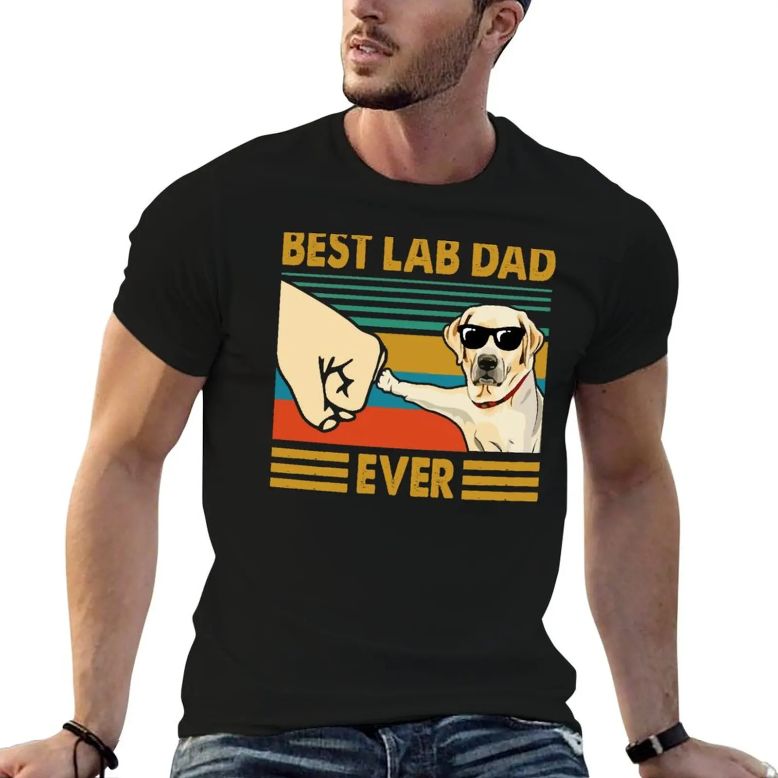 

Best Lab Dad Ever Funny Labrador Owner, T-Shirt plain baggy shirts designer shirts cute tops mens big and tall t shirts