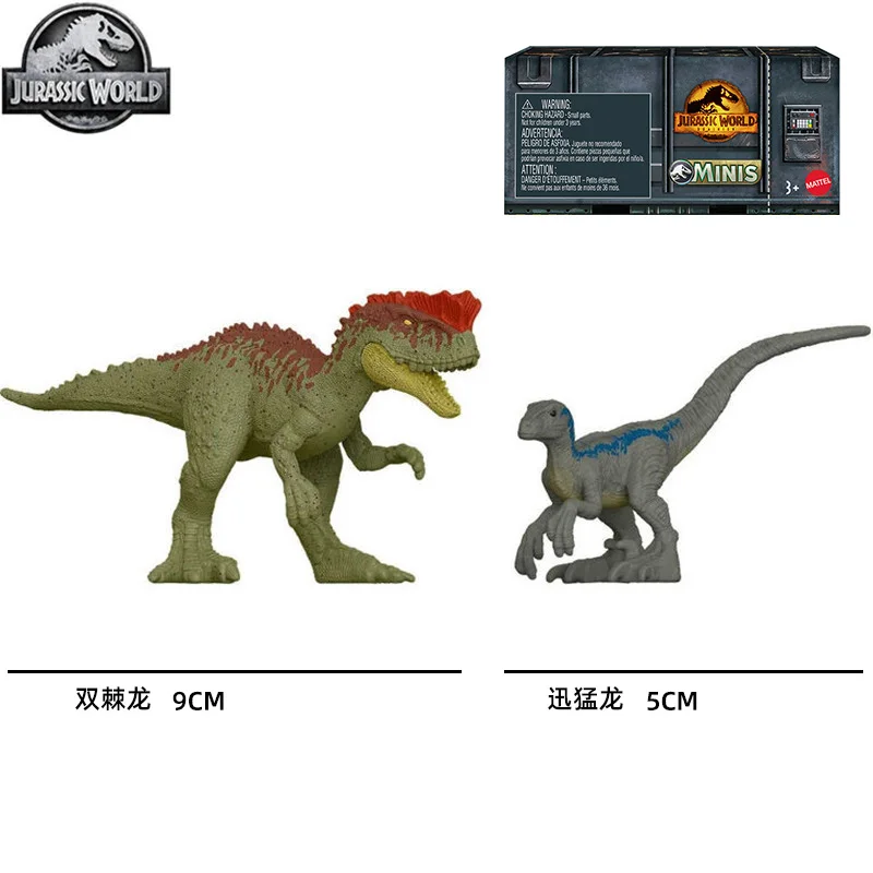 Original Mattel Jurassic World Dinosaur Dominion Minis Anime Action Figure Tyrannosaurus Rex Thermidor Boy Toy for Children Gift