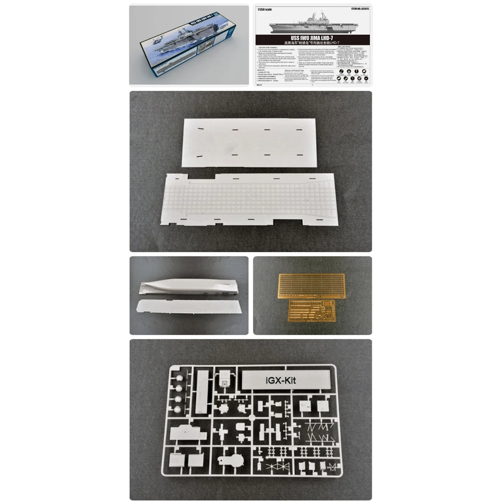 

Trumpeter 05615 1/350 Scale US Navy Aircraft Amphibious Assault Ship LHD-7 LHD7 Iwo Jim Boat Assembly Plastic Model Building Kit