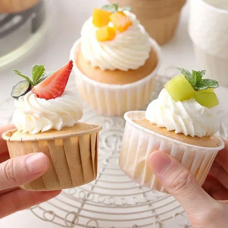 

Hot 50pcs Muffin Cupcake Paper Cup Oilproof Cupcake Liner Baking Cup Tray Case Caissettes Cupcake Wrapper Paper Wedding Party