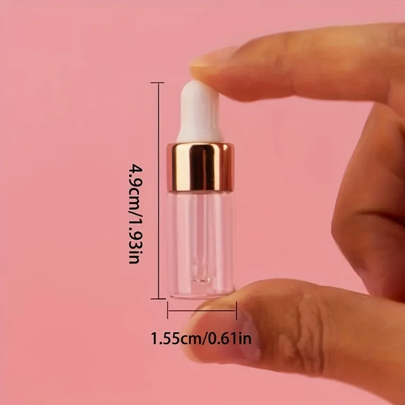 0.1oz Mini Dropper Bottle Empty Essential Oil Vials Travel Portable Refillable DIY Cosmetic Sample Container Liquid Perfume Eye