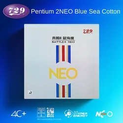 Raqueta de tenis de mesa profesional NEO Pentium, 729 auténtica, piel de goma, esponja azul, inorgánica