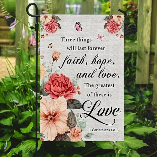Faith Love Hope Bible Verse Christian Flag Graden Flag UUI GGX