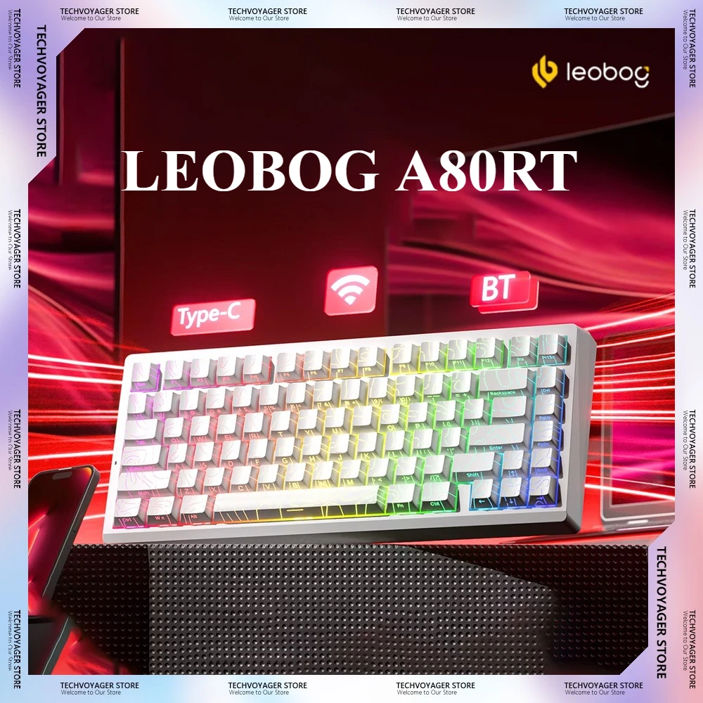 

LEOBOG A80RT магнитный переключатель, механические клавиатуры, горячая замена RT01, игровая клавиатура с низкой задержкой, аксессуары для ПК, киберспорта, подарки