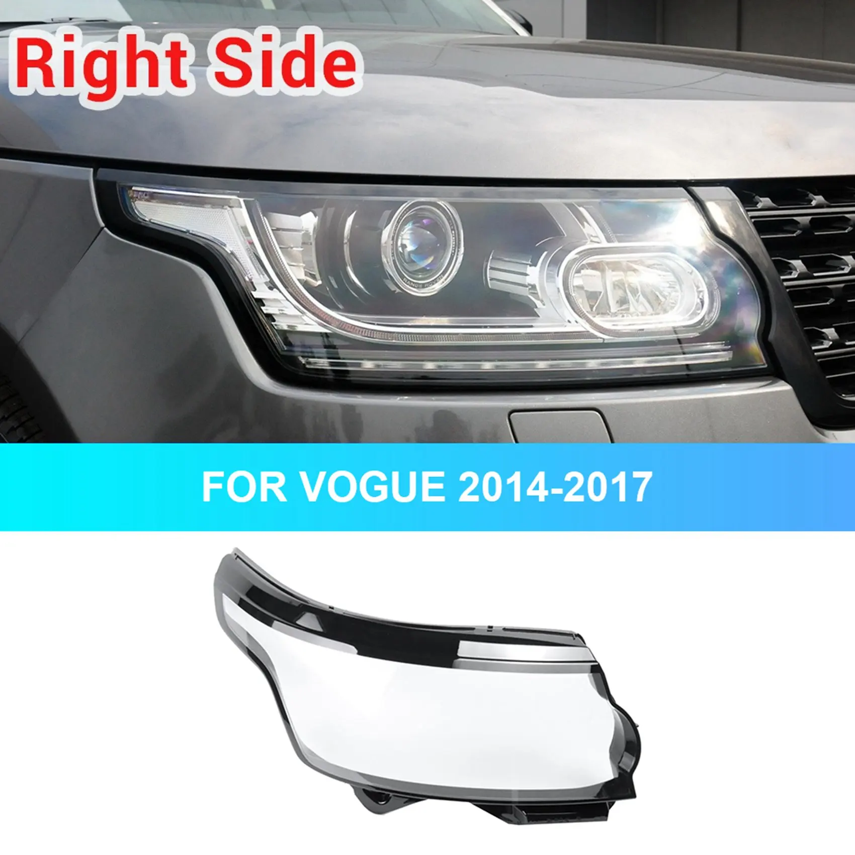 Car Front Right Headlight Glass Head Light Lamps Lampshade Cover Lens for Land Rover Range Rover Vogue L405 2014-2017