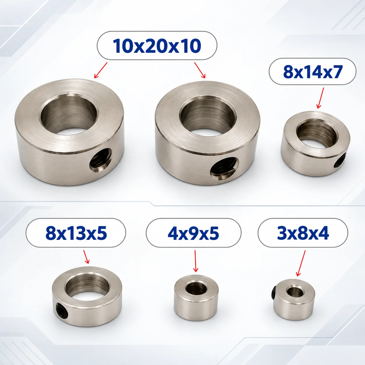 5PCS Metal Wheel Lock Collar Shaft Axle Bushing Landing Gear Stopper 2/3/5/6/8/10mm for RC Model Parts